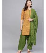 Printed Straight Kurta With Patiala Salwar And Dupatta Set