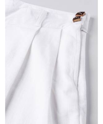 White Buttons and Hook Eye Closure Solid Palazzo 5