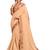 Beige embroidered georgette saree with blouse