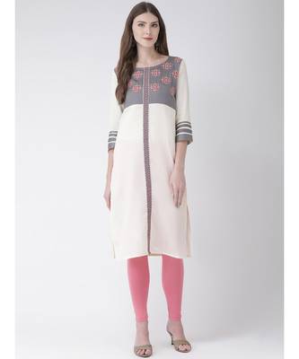 Grey printed Rayon kurtas-and-kurtis 1