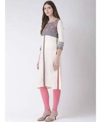 Grey printed Rayon kurtas-and-kurtis 2