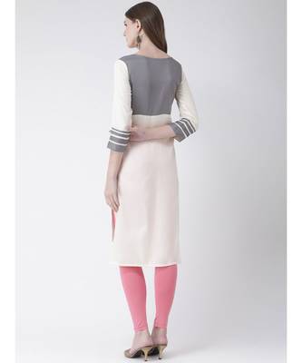 Grey printed Rayon kurtas-and-kurtis 3