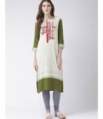 multicolor printed Cotton kurtas-and-kurtis