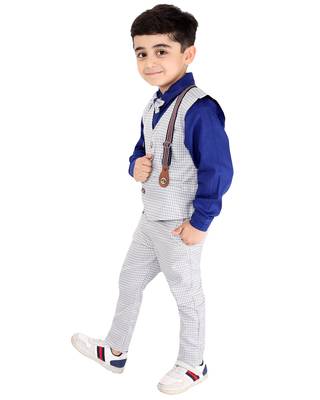 fourfolds boy's 3-piece suit 3