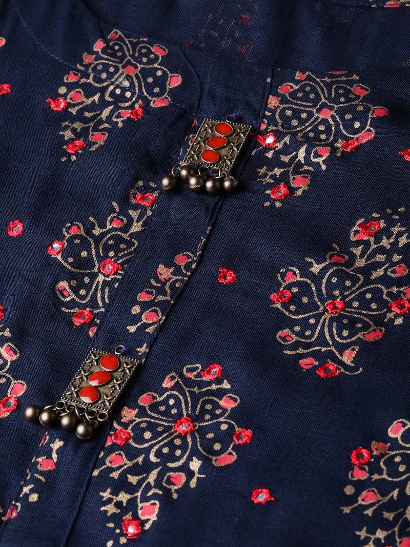 Blue woven viscose rayon maxi-dresses