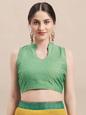 Mustard Embroidered Chiffon saree with blouse 3