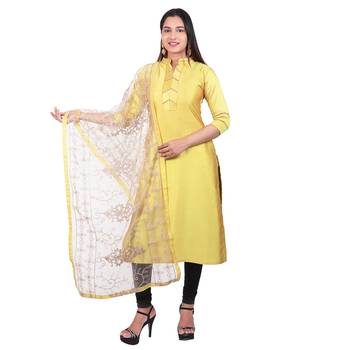 Light-green plain georgette long-kurtis 1