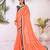 Peach Plain Silk Saree With Blouse