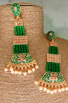 Green earrings