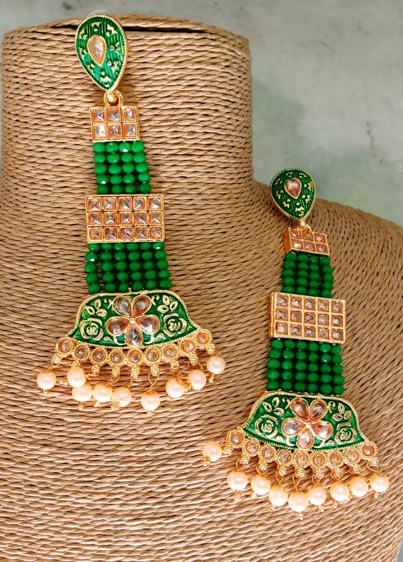 Green earrings