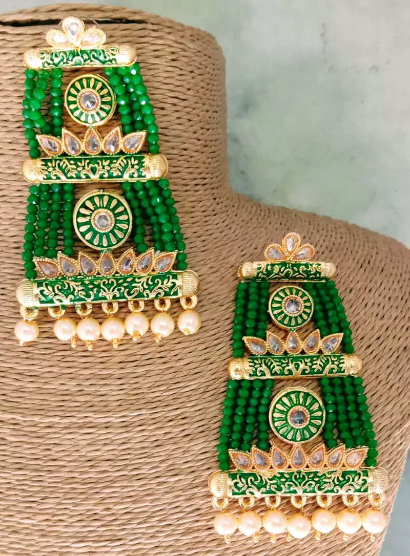 Green earrings