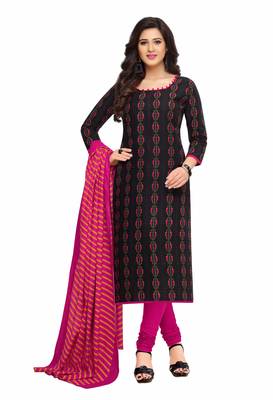 Black printed crepe salwar 1