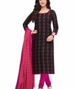 Black printed crepe salwar