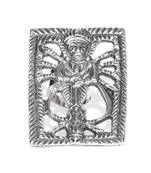 Infuzze Women Oxidised Silver-Toned Goddess-Shaped Adjustable Oversized Ring