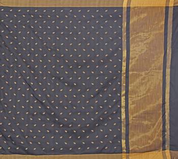 Blissta Grey Art Silk Jacquard Work Two Tone Saree With Running Blouse 4