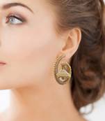 Gold Agate Danglers Drops