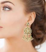Gold Kundan Danglers Drops