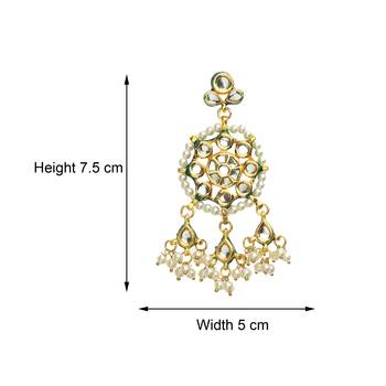 Gold Kundan Danglers Drops 2