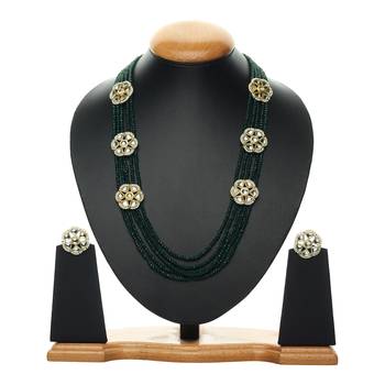Green Amethyst   Kundan Necklace Sets 1