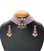 Pink Kundan Choker Necklace Sets