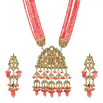 Pink Kundan Wedding Necklace Sets 1