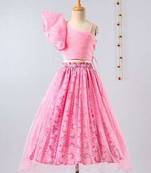 One Shoulder Cropped Top Set