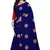 Blue Embroidered Silk Saree With Blouse