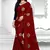 Maroon Embroidered Silk Saree With Blouse