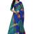 Turquoise Embroidered Cotton Silk Saree With Blouse