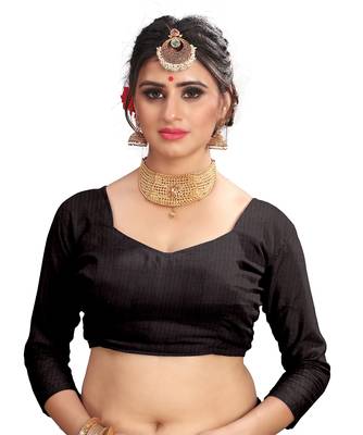Latest Designer Printed Cotton Poly silk Regular saree with Blouse 4