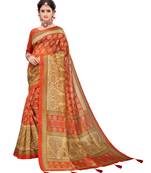 Latest Designer Printed Cotton Poly silk Regular saree with Blouse