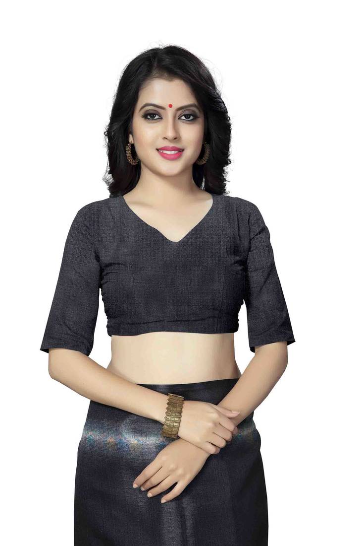 khadi saree with blouse