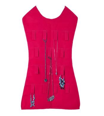 Atorakushon Designs Hanging Double Sided Chains Watch Cosmetics Accessories Storage MakeUp Pouch Vanity kit 2pcs pink 3