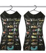 Atorakushon Designs Hanging Double Sided Chains Watch Cosmetics Accessories Storage MakeUp Pouch Vanity kit 2pcs black