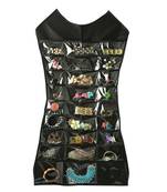 Atorakushon Designs Hanging Double Sided Chains Watch Cosmetics Accessories Storage MakeUp Pouch Vanity kit black