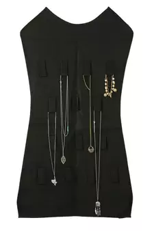 Atorakushon Designs Hanging Double Sided Chains Watch Cosmetics Accessories Storage MakeUp Pouch Vanity kit black