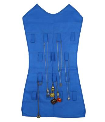 Atorakushon Designs Hanging Double Sided Chains Watch Cosmetics Accessories Storage MakeUp Pouch Vanity kit  2pcs Blue 4