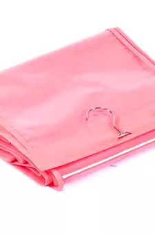 Atorakushon   6Pocket Large Clear Purse Handbag Hanging Storage Bag Hangers Holder Accessories Storage Pouch pink
