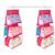 Atorakushon   6Pocket Large Clear Purse Handbag Hanging Storage Bag Hangers Holder Accessories Storage Pouch 2pcs pink