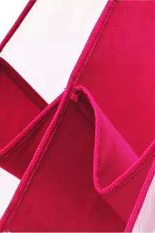 Atorakushon   6Pocket Large Clear Purse Handbag Hanging Storage Bag Hangers Holder Accessories Storage Pouch 2pcs pink