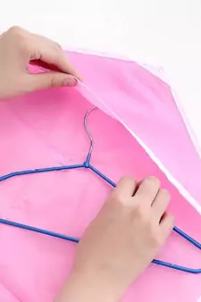 Atorakushon    Multifunction Wardrobe Clear 16 Pockets Socks Shoe Toy Underwear Jewellery Sorting Storage Bag 2pcs Pink