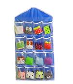 Atorakushon    Multifunction Wardrobe Clear 16 Pockets Socks Shoe Toy Underwear Jewellery Sorting Storage Bag blue