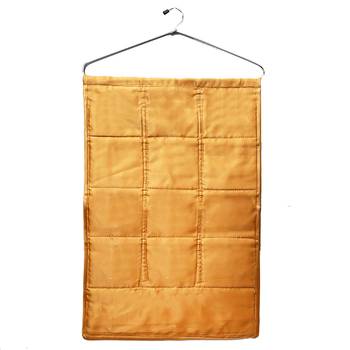 Atorakushon Clear 13 Pockets Dressing Kit Wall hanging Jewellery Storage Bag Makeup organizer daily use kit gold 2pcs 2
