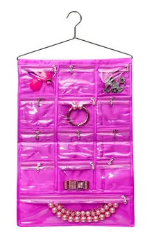 Atorakushon Clear 13 Pockets Dressing Kit Wall hanging Jewellery Storage Bag Makeup organizer daily use kit 1( purple )
