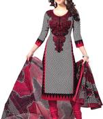 Black printed crepe salwar