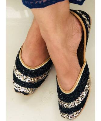 Black Gold embellished sequinned wedding shoes, Beaded Bridal footwear 5