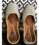 Silver Sequin Women Party Shoes, Silver Bridal Women Jutti, Indian Ethnic Shoes