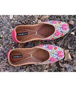 Pink Punjabi Juttis, Pink Ballet Shoes, Indian Bridal Shoes, Indian Khussa Shoes