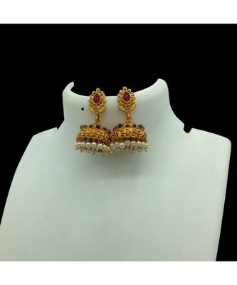 Traditional Jewellery Gold Plated Jhumka Earring 1