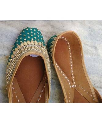 Wedding Shoes for Women,Green and Gold Women Shoes 2